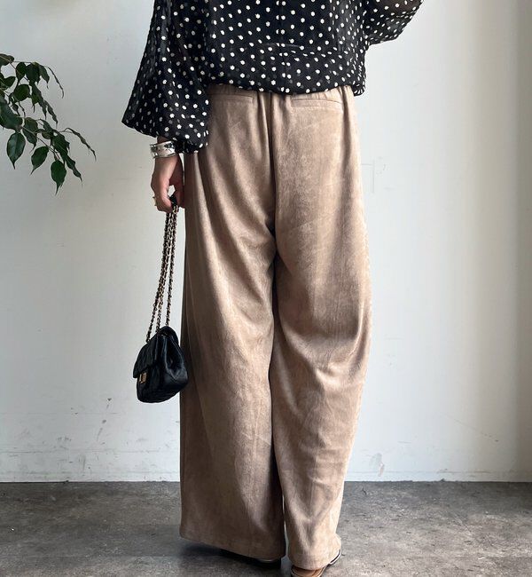  「スウェードタックパンツ」|チノ|