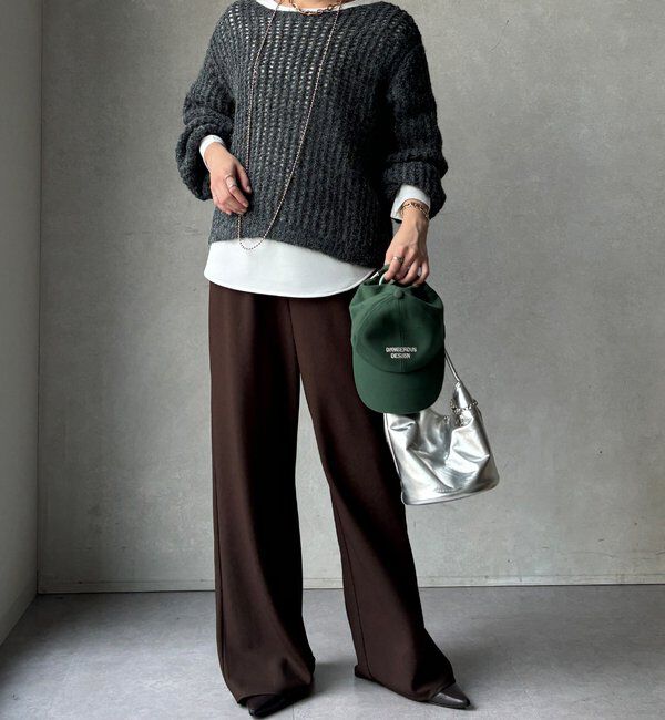  「【WEB限定】メッシュニットプルオーバー＋インナーセット」|ニット・セーター|