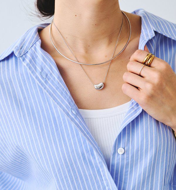  「【着けるだけできまる】レイヤードチョーカー」|ブローチ・コサージュ|シルバー