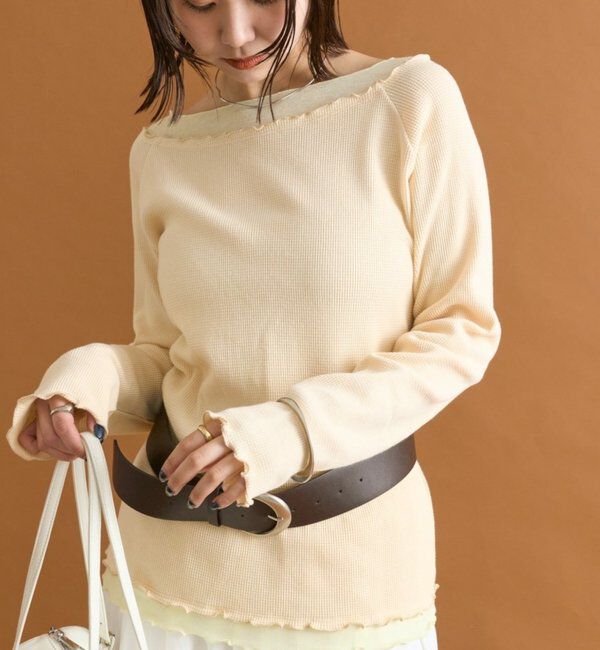  「シアーレイヤードロンT」|Tシャツ・カットソー|イエロー