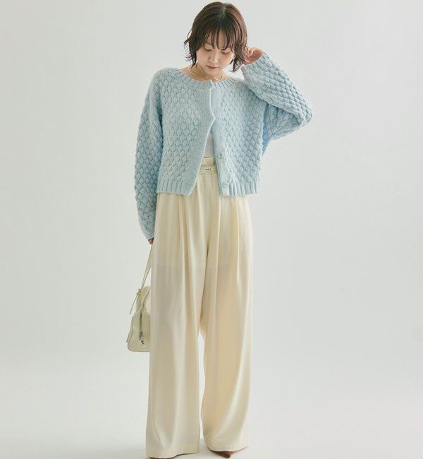  「【オールシーズン対応/WEB限定アイボリー】フリルイージーパンツ」|チノ|