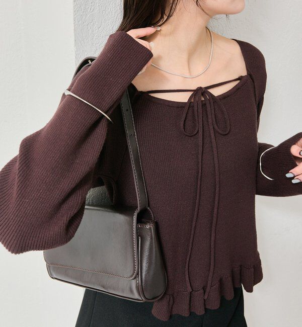  「ペプラムレイヤードニット」|ニット・セーター|