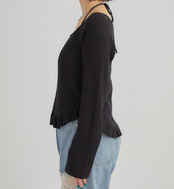  「ペプラムレイヤードニット」|ニット・セーター|