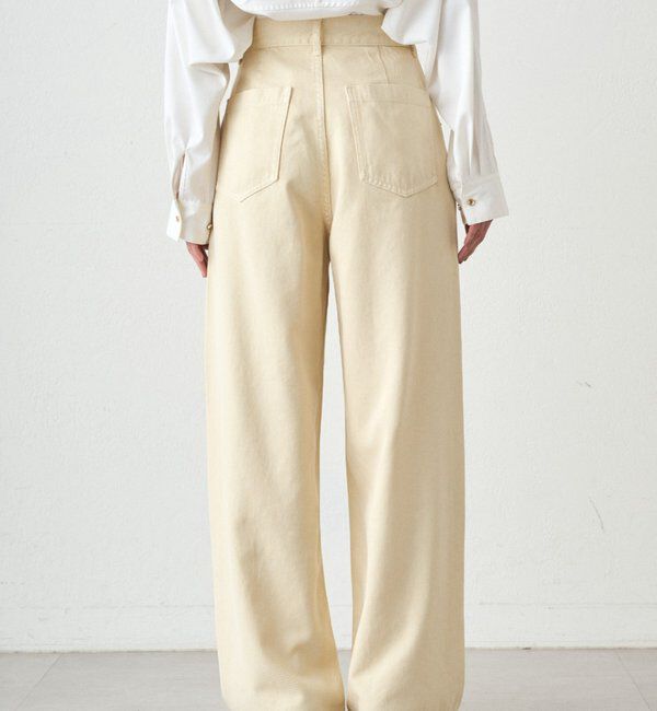  「ワイドカラーデニムパンツ」|デニム|