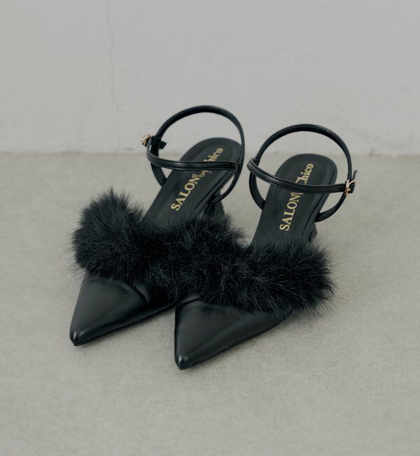  「【SALON by Chico】ファーデザインパンプス」|パンプス|