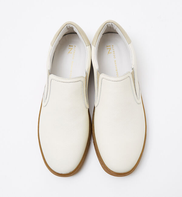 alfredoBANNISTER「【WEB別注】究極のベーシック オールレザースリッポンスニーカー」|スニーカー|