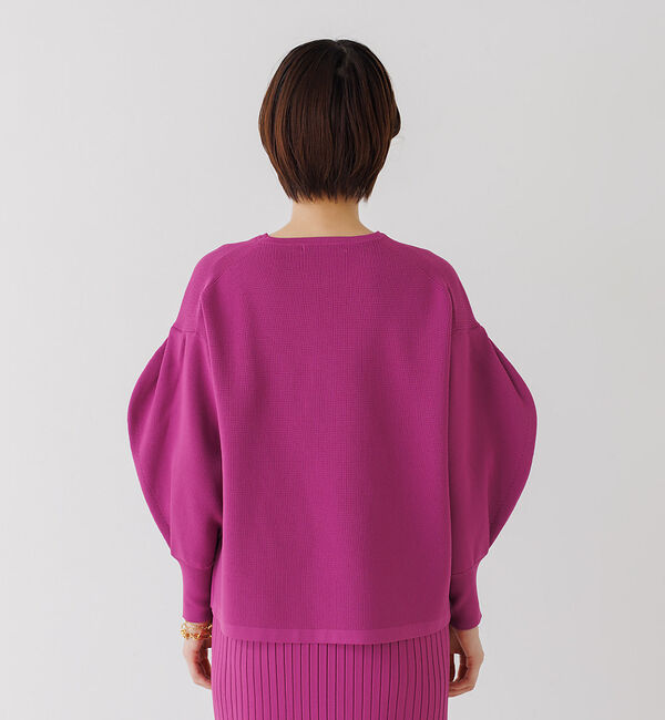 Rouge vif「【セットアップ対応】ボリュームスリーブストレッチニットプルオーバー」|ニット・セーター|