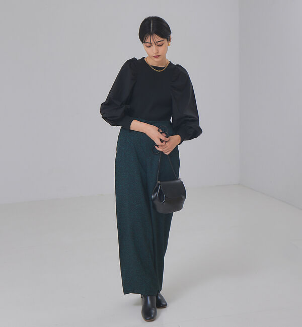 Rouge vif「ファブリックスリーブプルオーバー」|ニット・セーター|