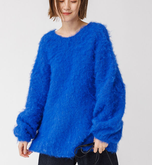 Rouge vif「シャギー ニットプルオーバー◆」|ニット・セーター|ブルー