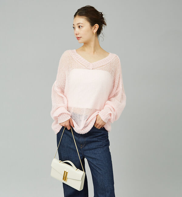 Rouge vif「モヘアライクシアー2WAY ニットプルオーバー」|ニット・セーター|