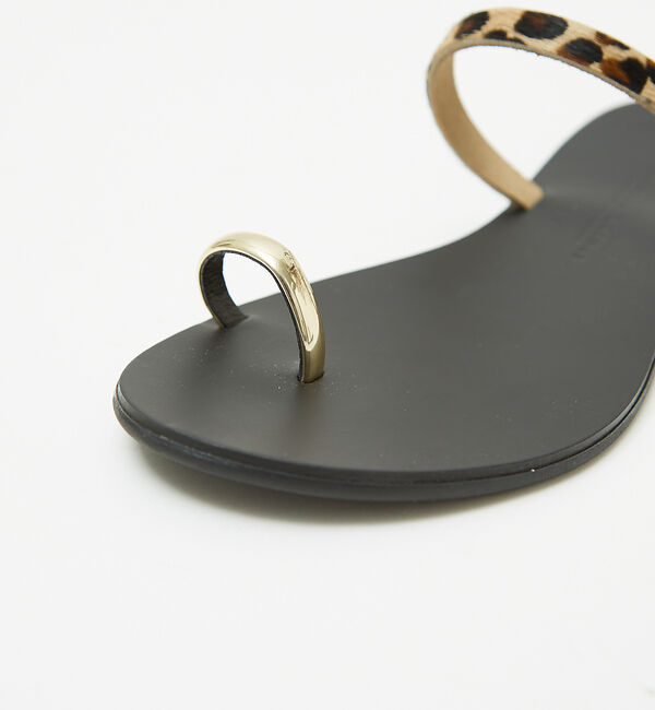 Rouge vif「【LAOCOONTE／ラオコンテ】フラットトングサンダル Elea Suede」|サンダル|