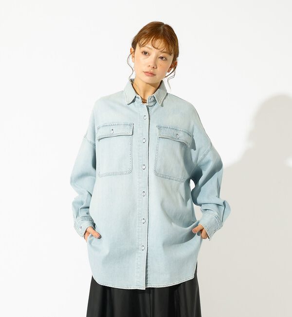 Rouge vif「【Healthy denim / ヘルシーデニム】Almond / デニムシャツ」|シャツ・ブラウス|