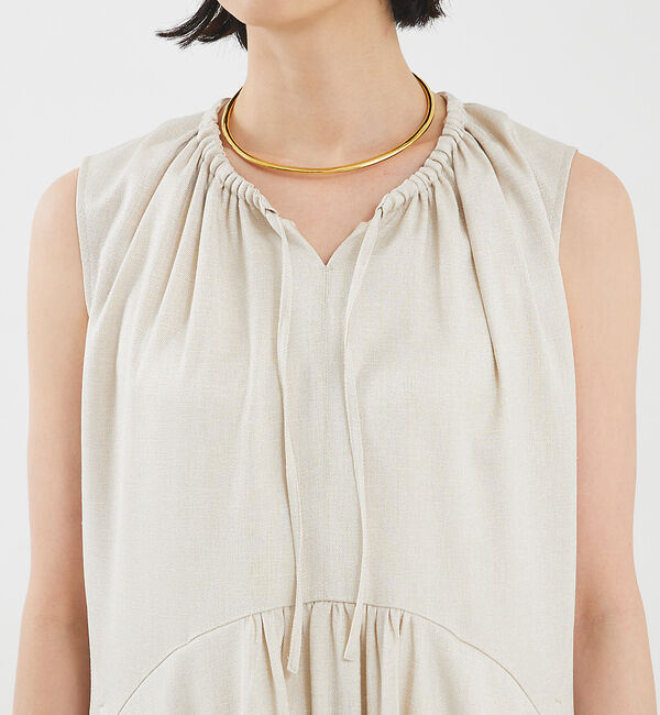 qualite「リネンライクギャザーワンピース」|ワンピース|