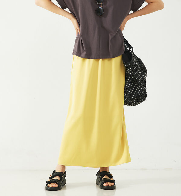 abahouse mavie「サテンナロースカート」|スカート|