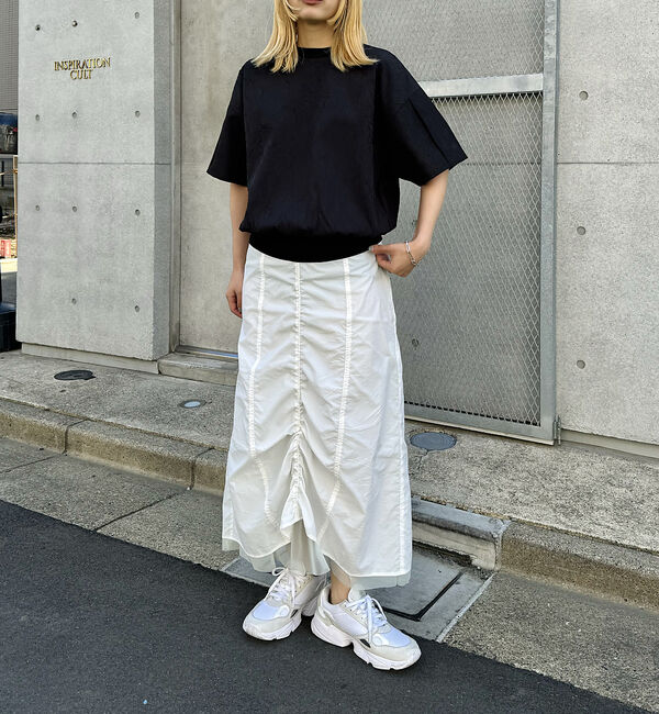 NOMINE「【セットアップ着用可】マルチWAY ドロスト ワッシャー チュール スカート」|スカート|