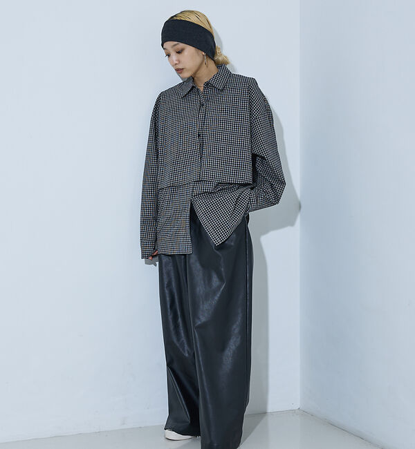 NOMINE「【ユニセックス】ロングヨーク オーバーサイズ チェックシャツ」|シャツ・ブラウス|
