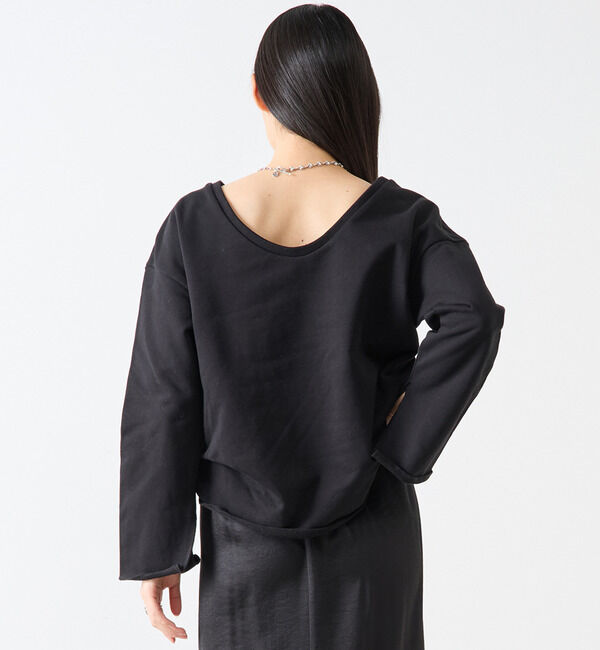 Soffitto「カットオフボートネックチュニック丈スウェット」|スウェット・ジャージ|