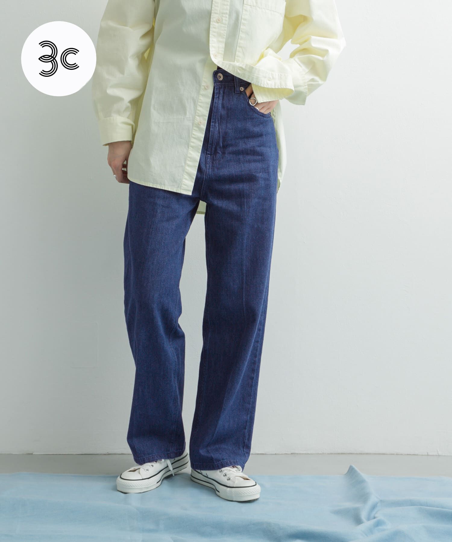 URBAN RESEARCH DOORS「Denim Straight Pants」|デニム|インディゴブルー