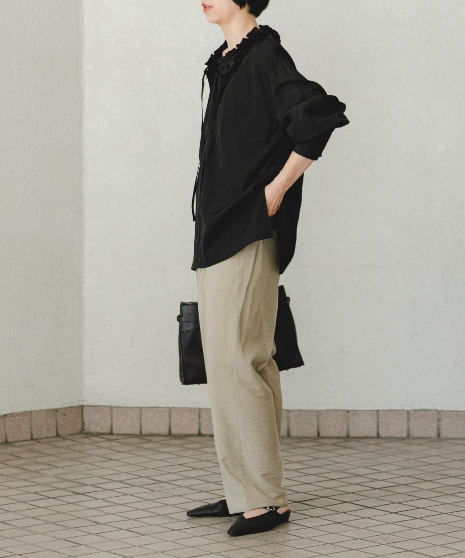 URBAN RESEARCH「『34サイズ/低身長向けも展開』 ポプリンイージーテーパードパンツ」|その他|