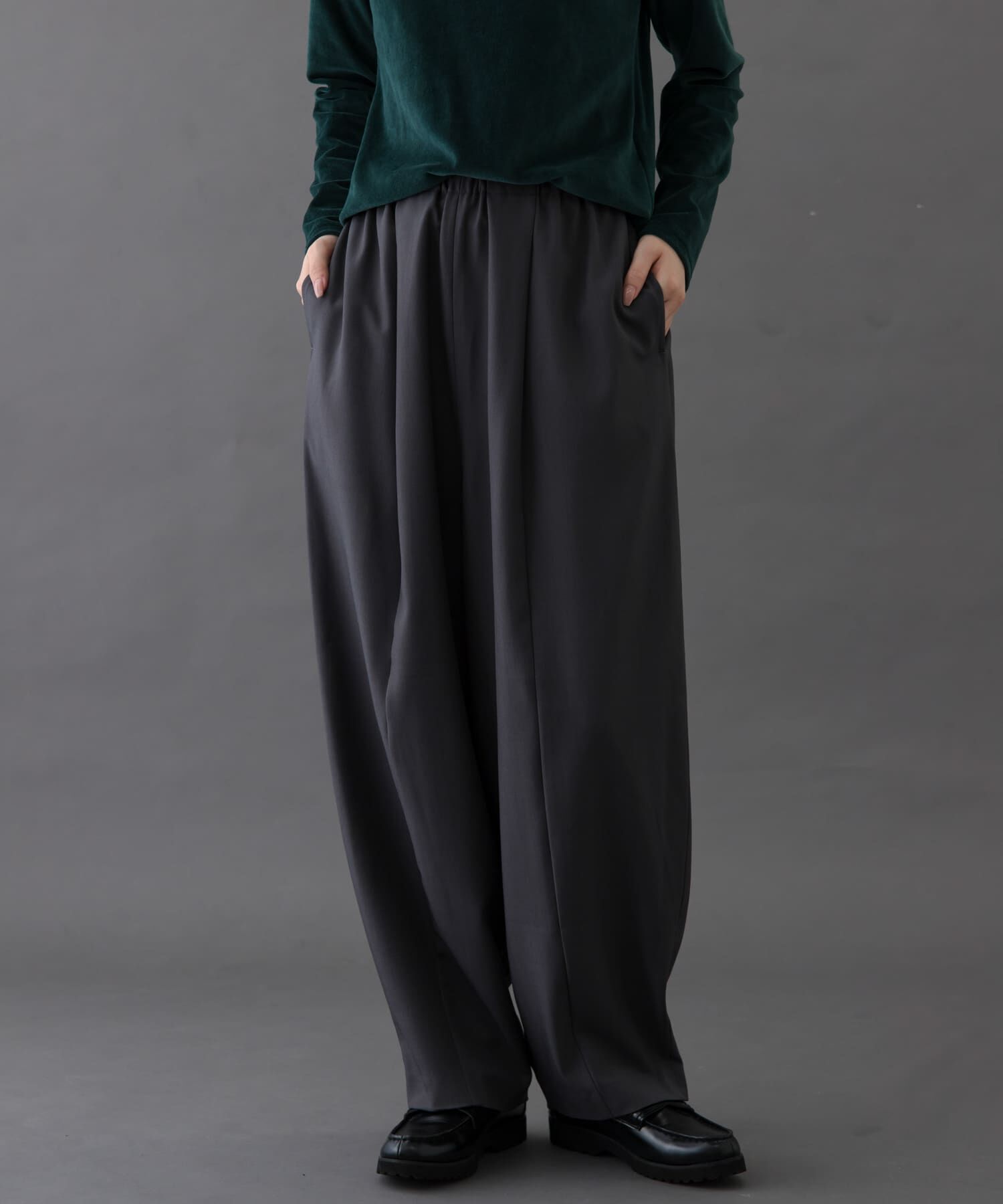 URBAN RESEARCH DOORS「FORK&SPOON　コクーンイージーパンツ」|その他|グレー