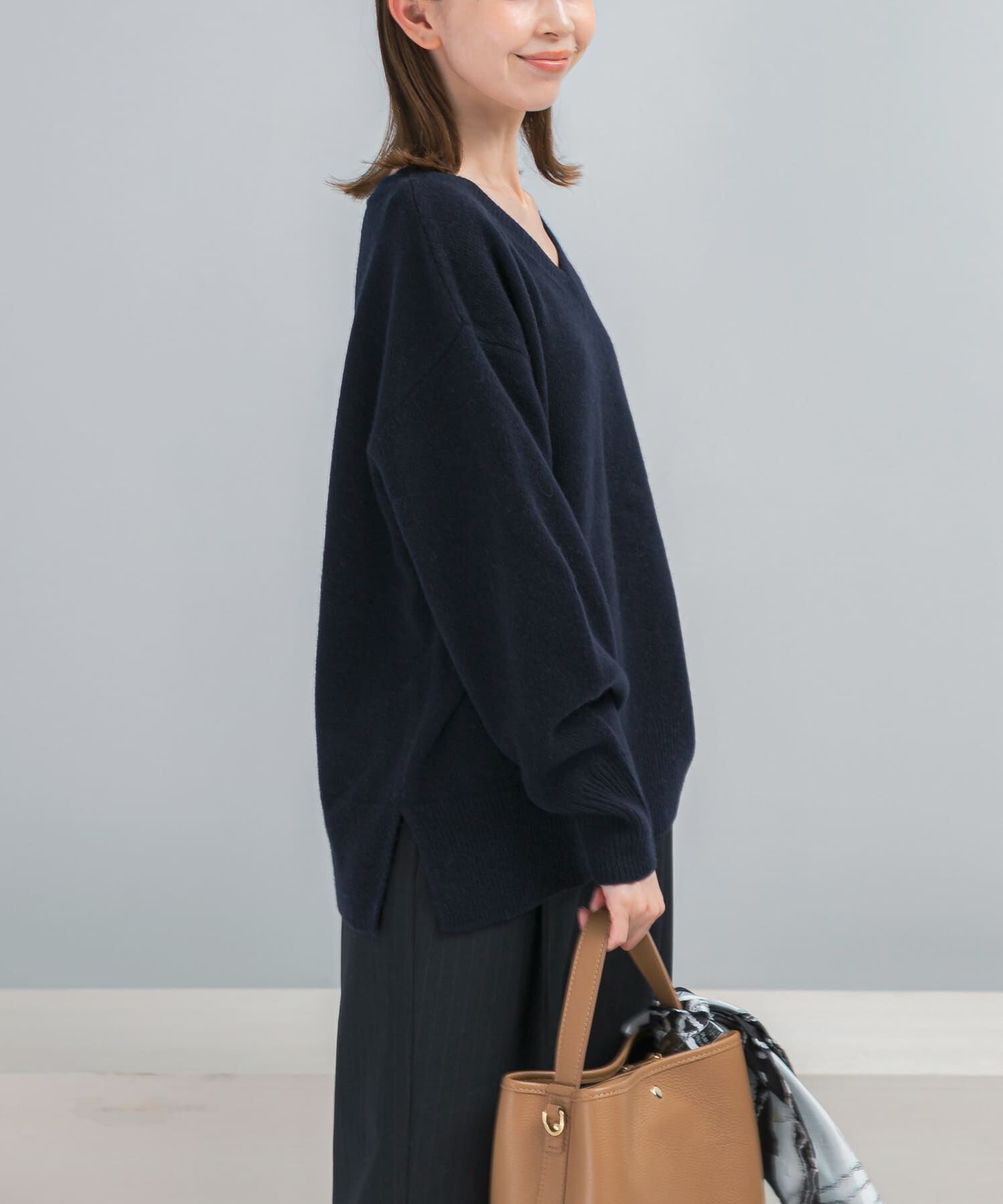 URBAN RESEARCH ROSSO「ウールカシミヤVネックニットプルオーバー」|ニット・セーター|