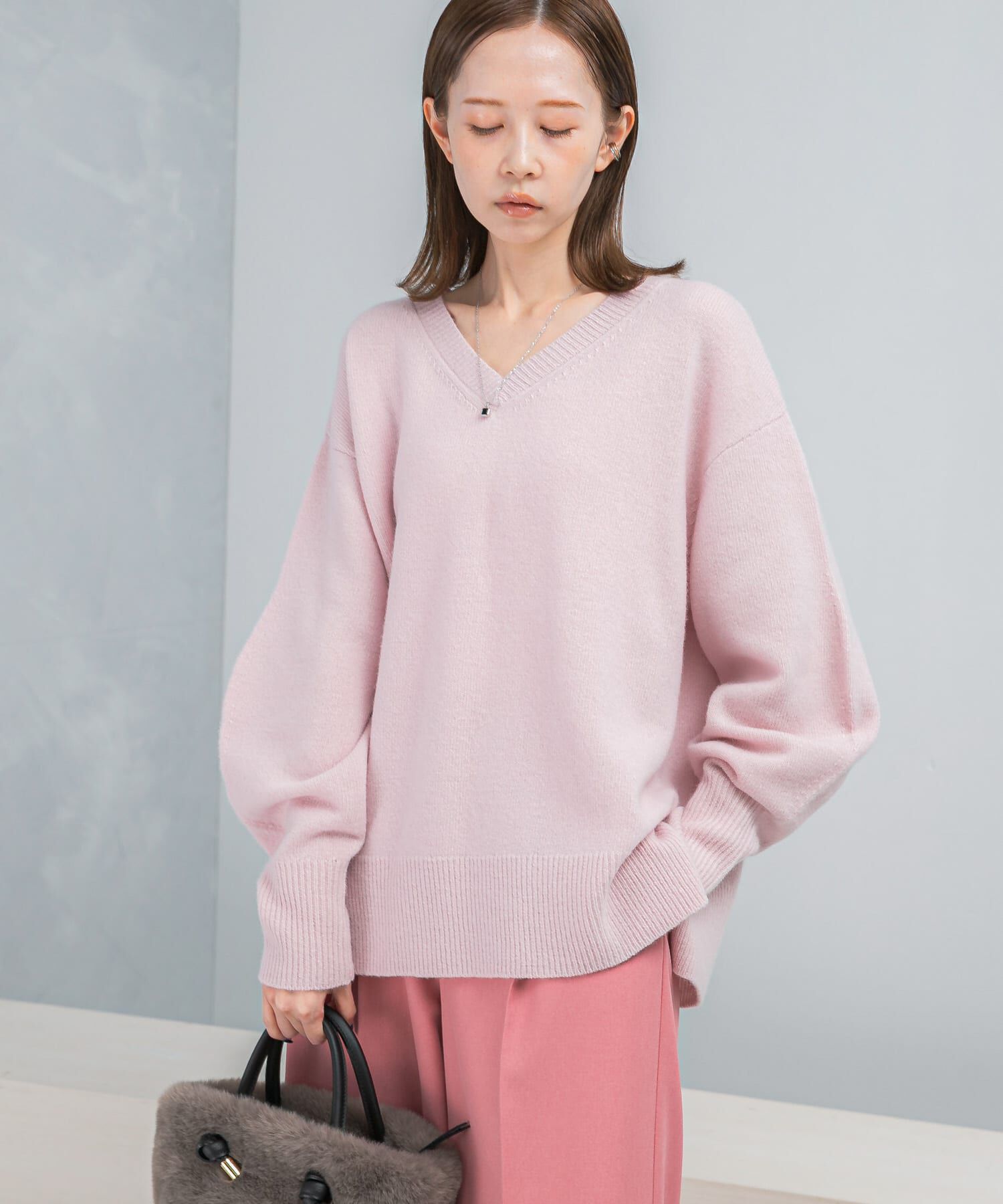 URBAN RESEARCH ROSSO「ウールカシミヤVネックニットプルオーバー」|ニット・セーター|