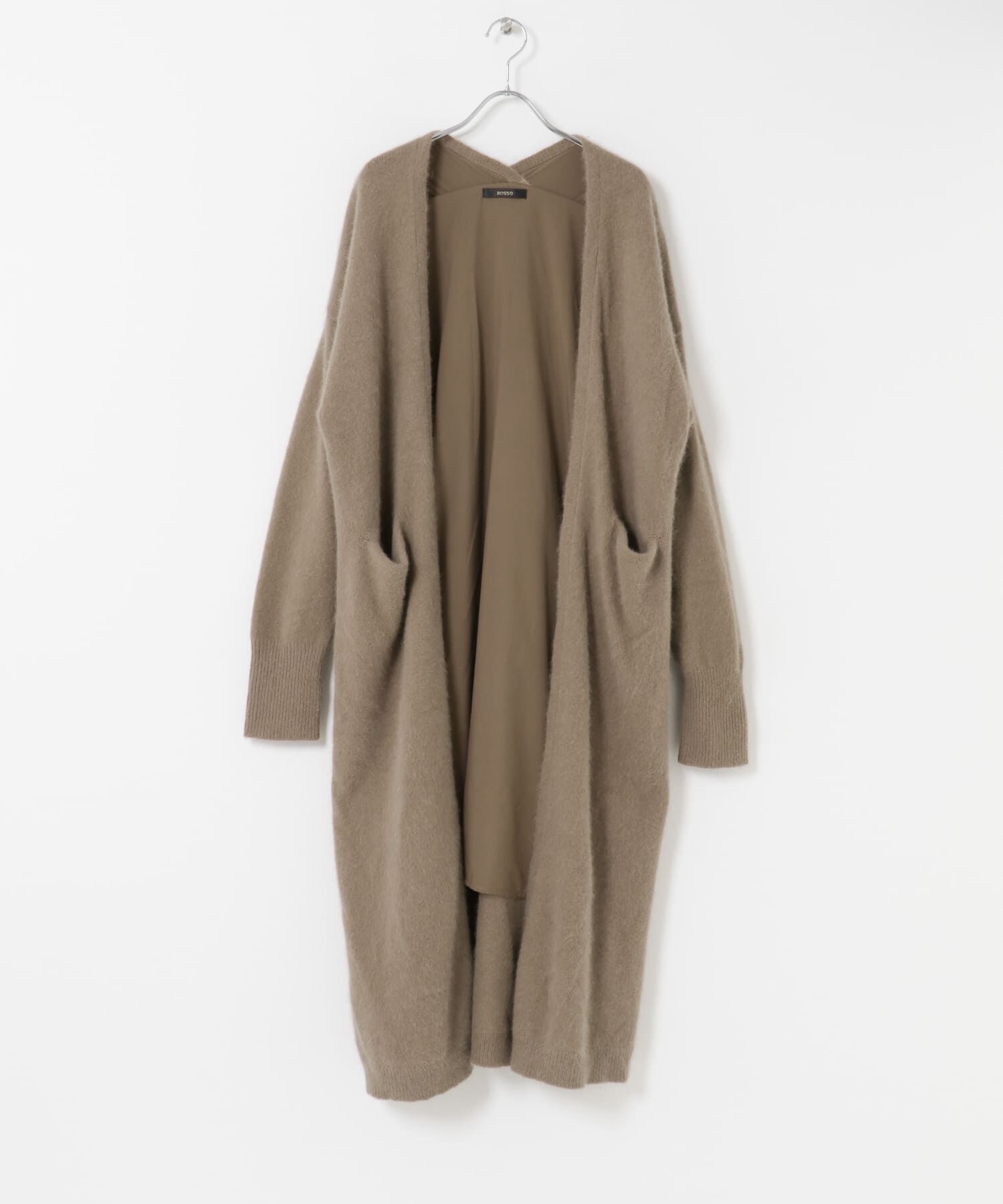 URBAN RESEARCH ROSSO「ファーニットロングガウン」|カーディガン|
