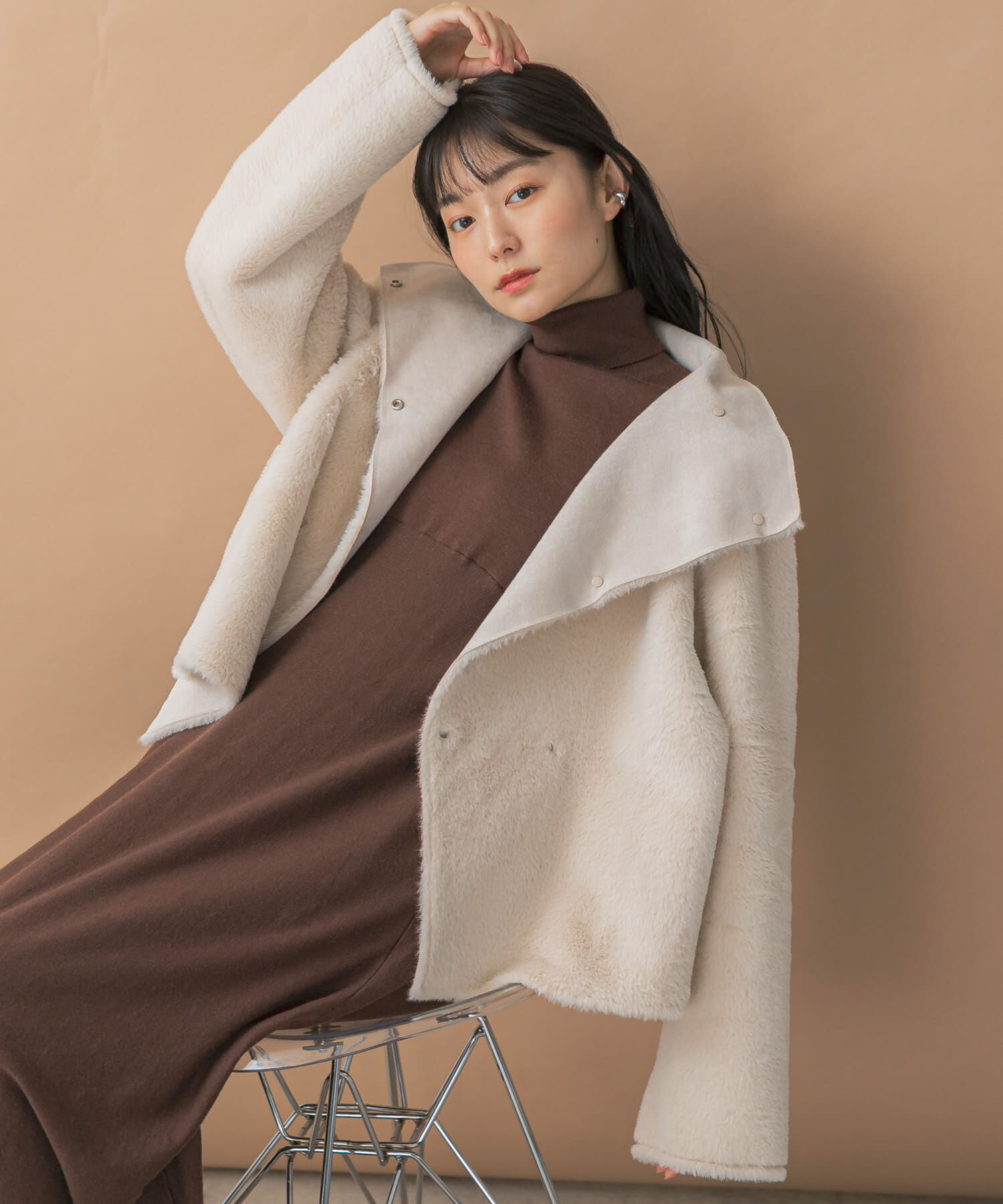 URBAN RESEARCH ROSSO「『WEB/一部店舗限定』リバーシブルファーブルゾン」|ブルゾン・スタジャン|