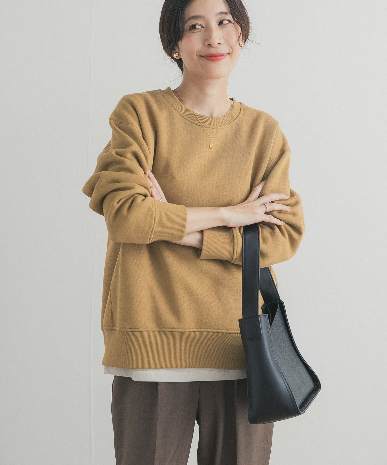 URBAN RESEARCH DOORS「『一部WEB限定カラー』『UR TECH』裏起毛サイド釦スウェット」|スウェット・ジャージ|キャメル