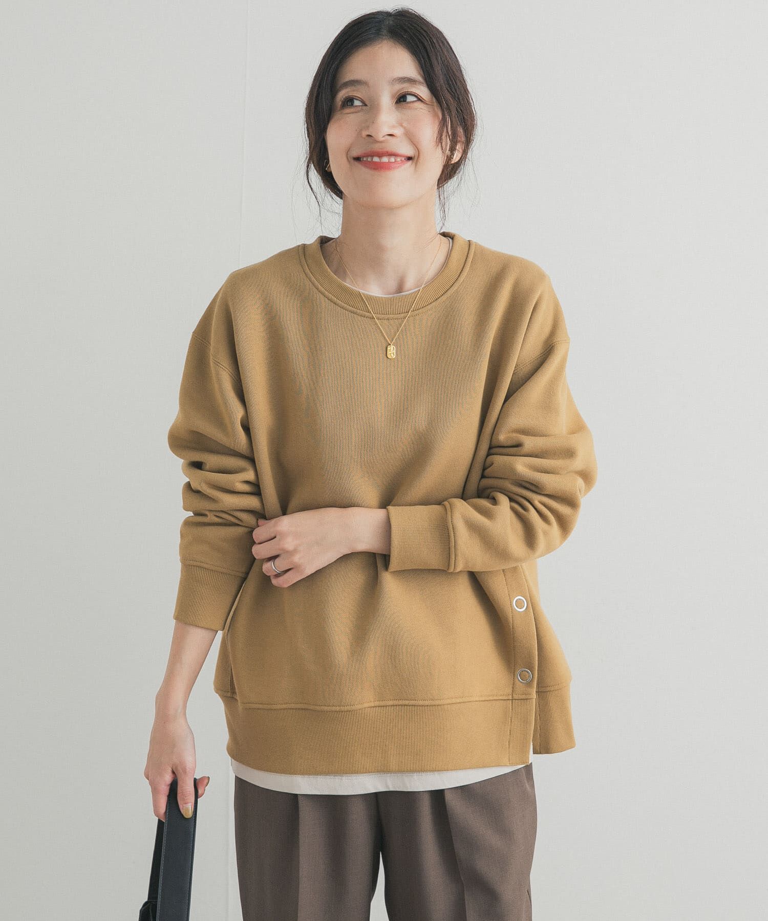 URBAN RESEARCH DOORS「『一部WEB限定カラー』『UR TECH』裏起毛サイド釦スウェット」|スウェット・ジャージ|