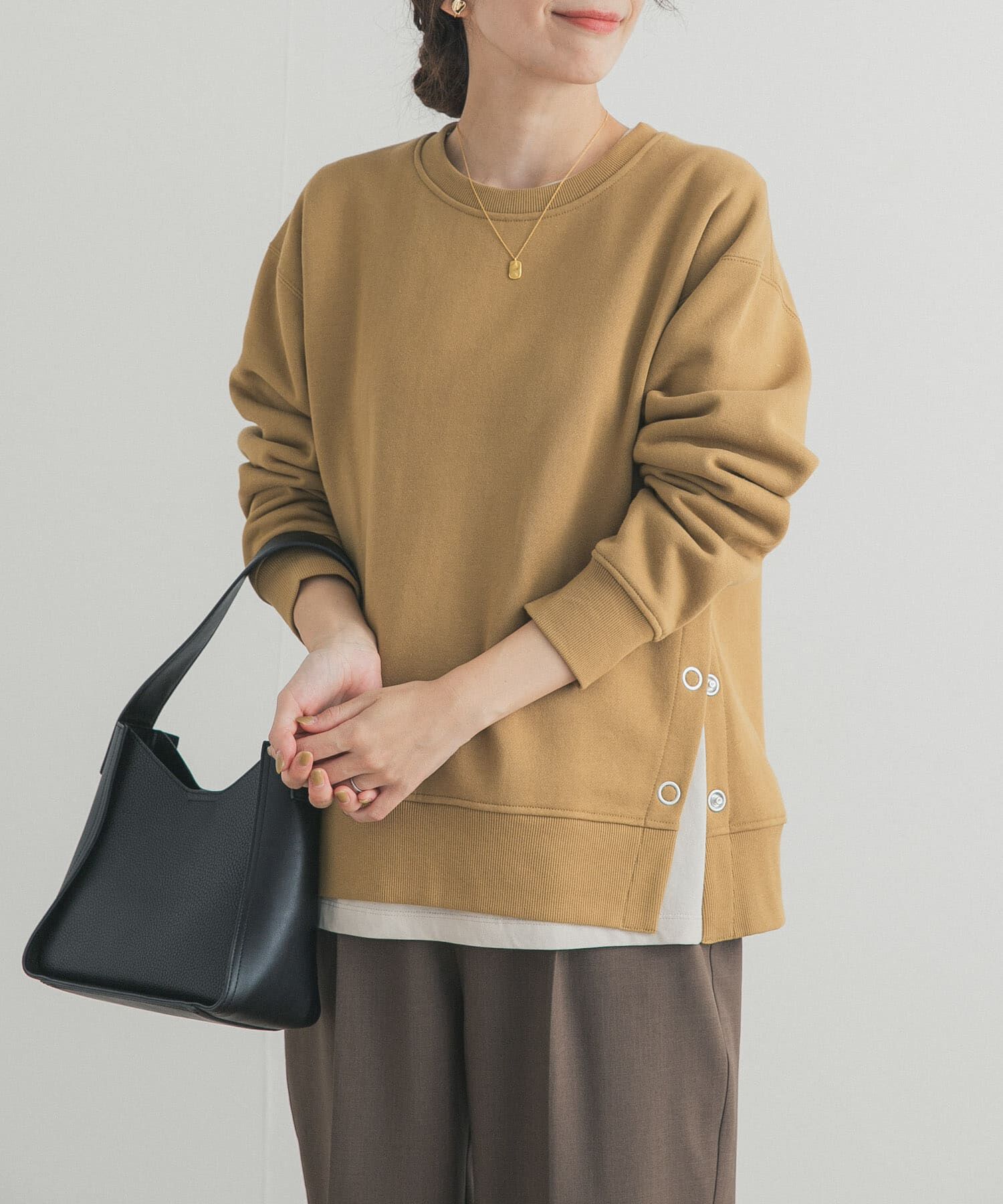 URBAN RESEARCH DOORS「『一部WEB限定カラー』『UR TECH』裏起毛サイド釦スウェット」|スウェット・ジャージ|