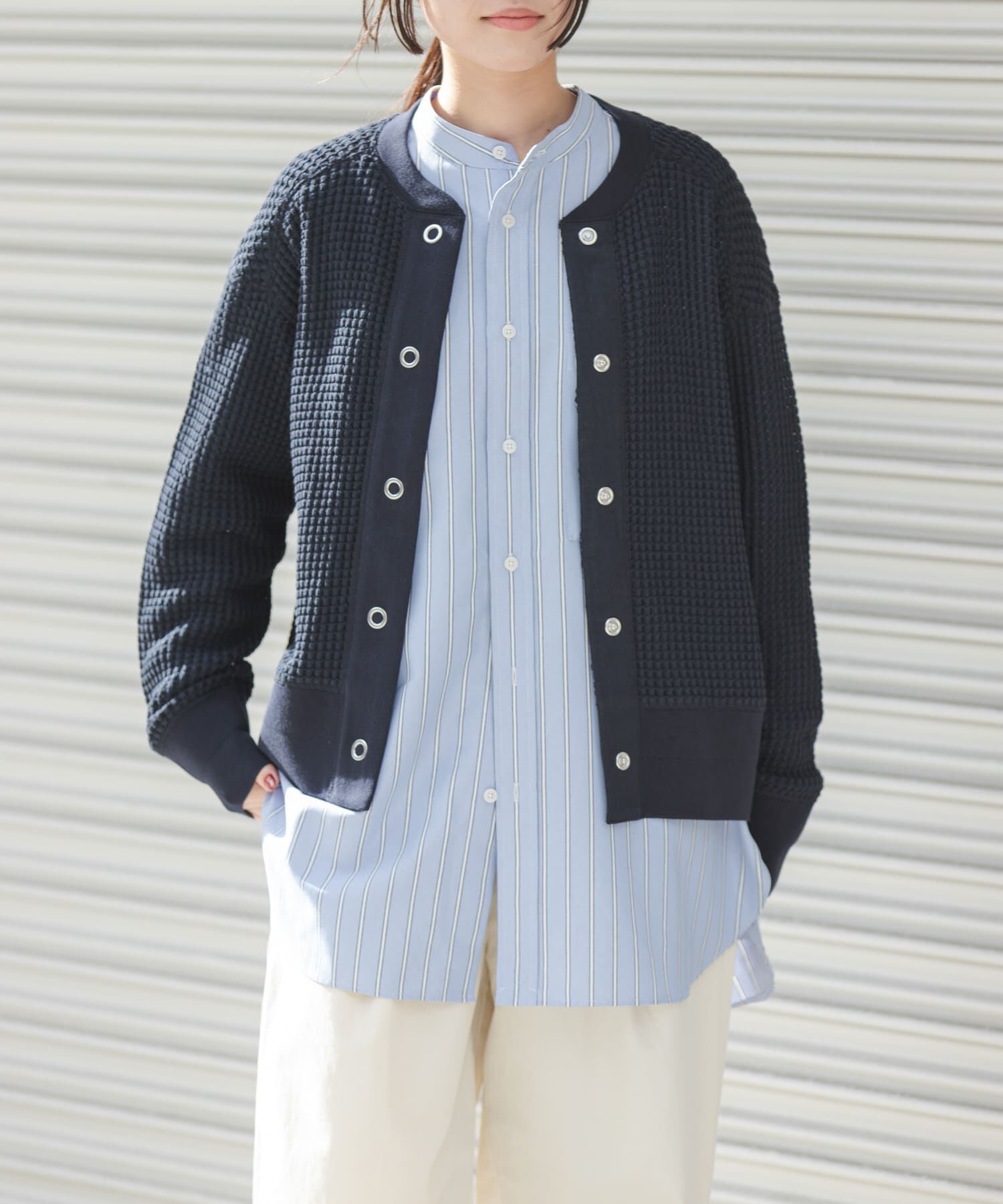 URBAN RESEARCH DOORS「FORK&SPOON　ワッフルカーディガン」|カーディガン|