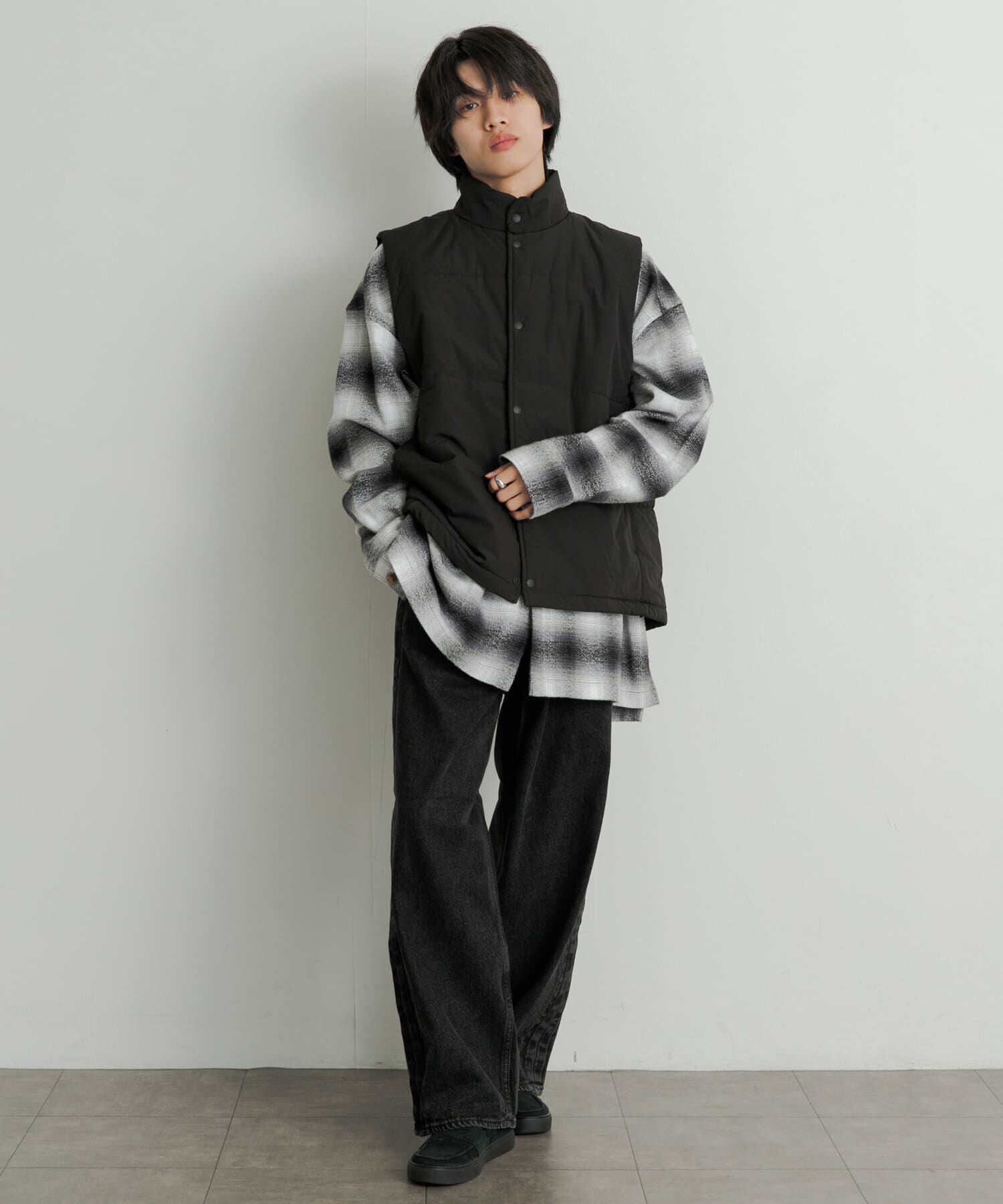 SENSE OF PLACE by URBAN RESEARCH「パデットドローコードツキベスト」|ダウンベスト・ベスト|