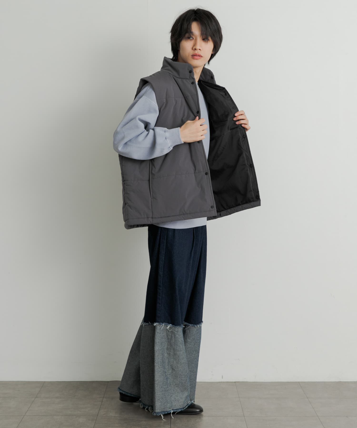 SENSE OF PLACE by URBAN RESEARCH「パデットドローコードツキベスト」|ダウンベスト・ベスト|