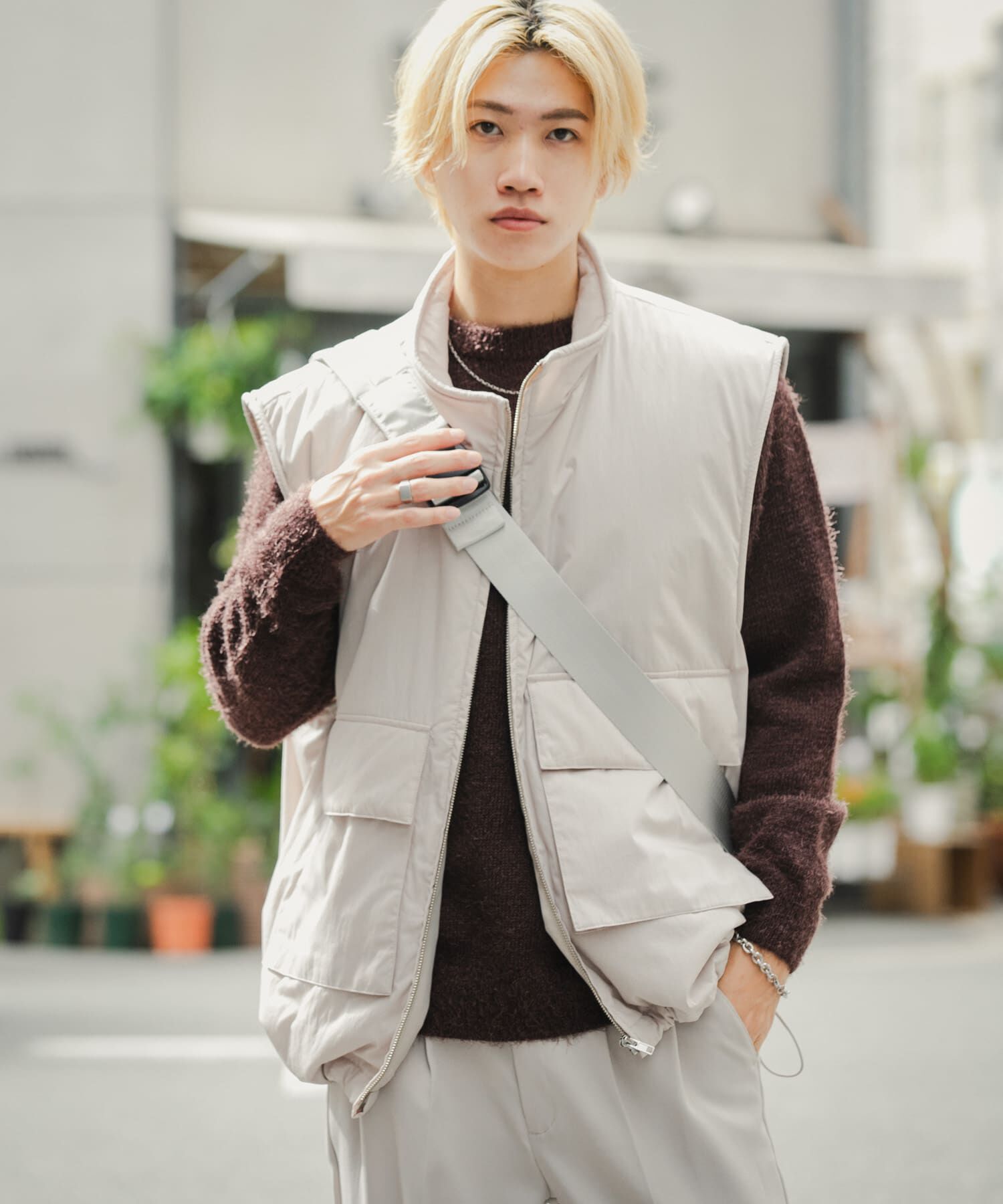 SENSE OF PLACE by URBAN RESEARCH「ダブルポケットトラックベスト」|ダウンベスト・ベスト|