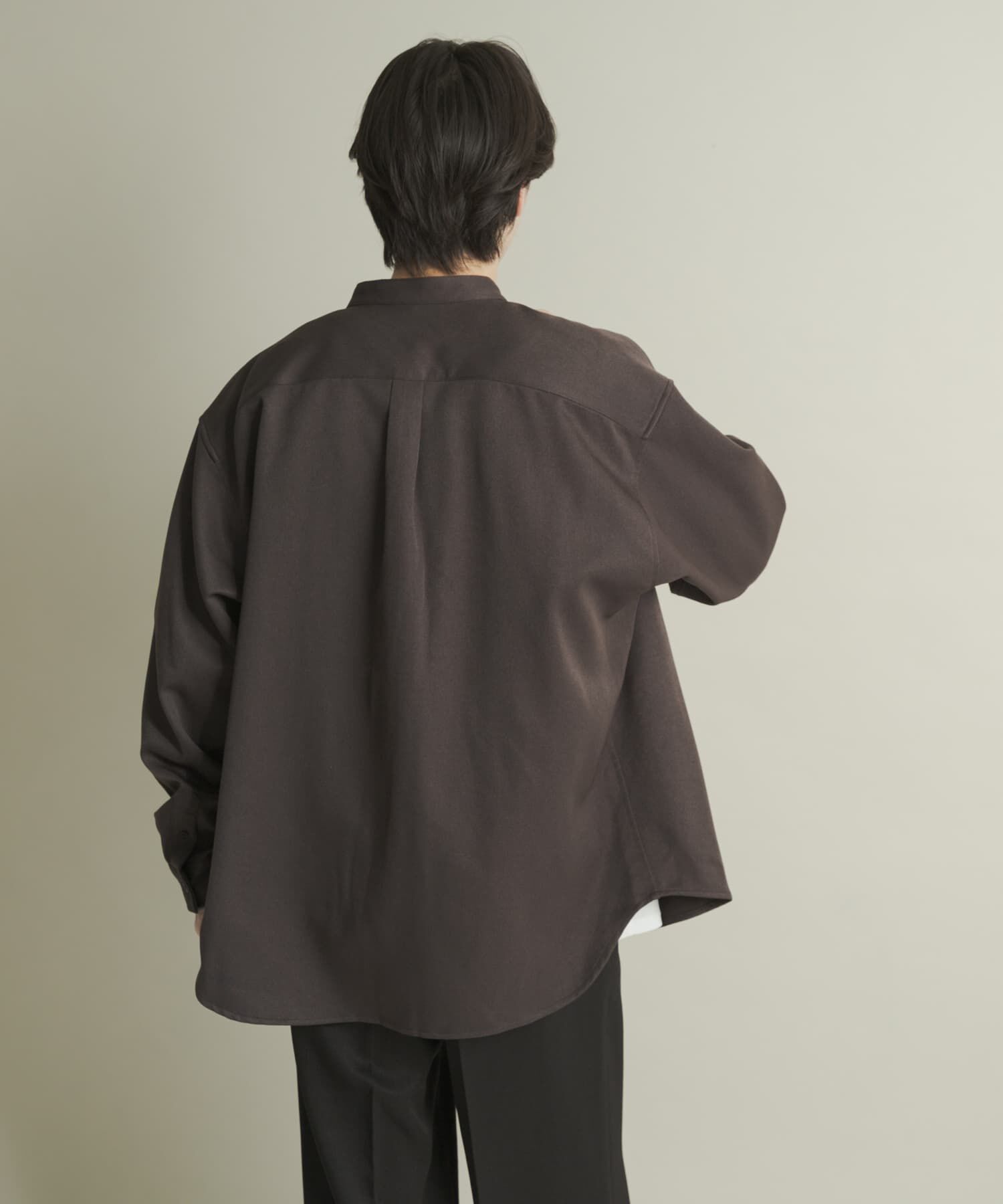 SENSE OF PLACE by URBAN RESEARCH「ウールライクバンドカラールーズシャツ」|シャツ・ブラウス|