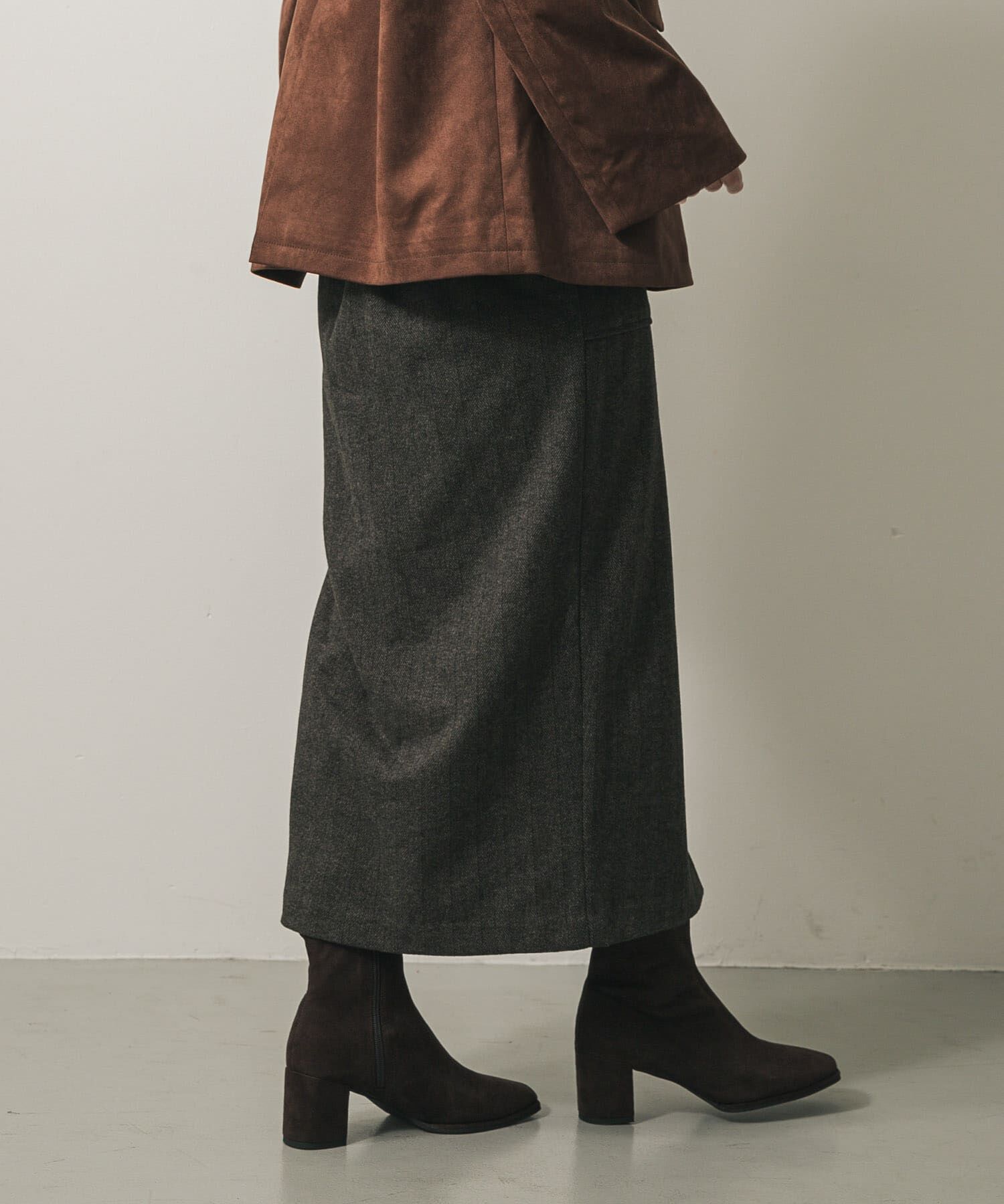 SENSE OF PLACE by URBAN RESEARCH「『XS, TALLサイズ/WEB限定』ジャージーメルトンアウトポケットスカート」|スカート|