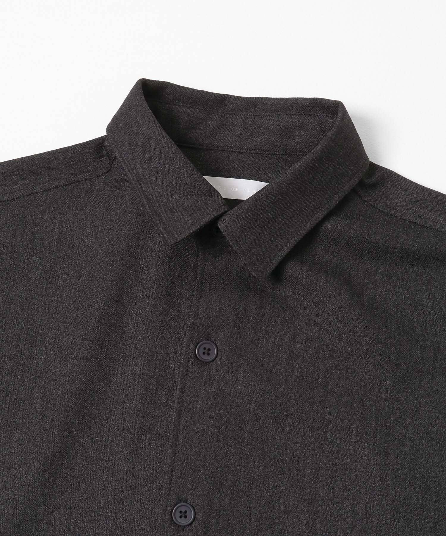 SENSE OF PLACE by URBAN RESEARCH「『UR TECH』ヘリンボーンレギュラーカラーシャツ」|シャツ・ブラウス|