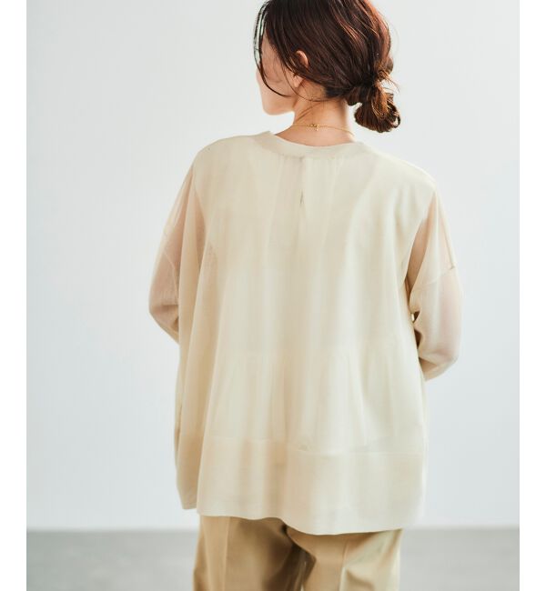  「《手洗い可能》シアーミドル丈カーディガン」|カーディガン|