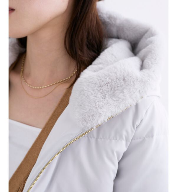  「ファーフードショートダウン」|ダウン|