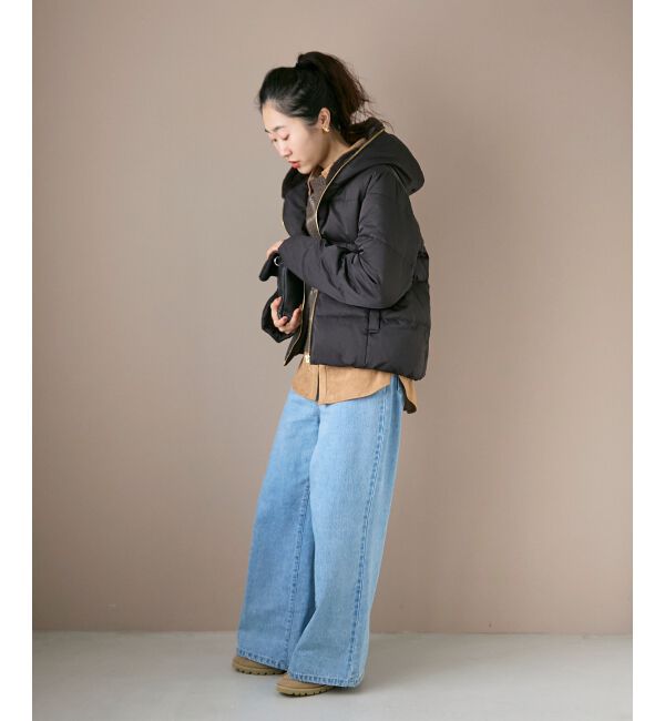  「ファーフードショートダウン」|ダウン|