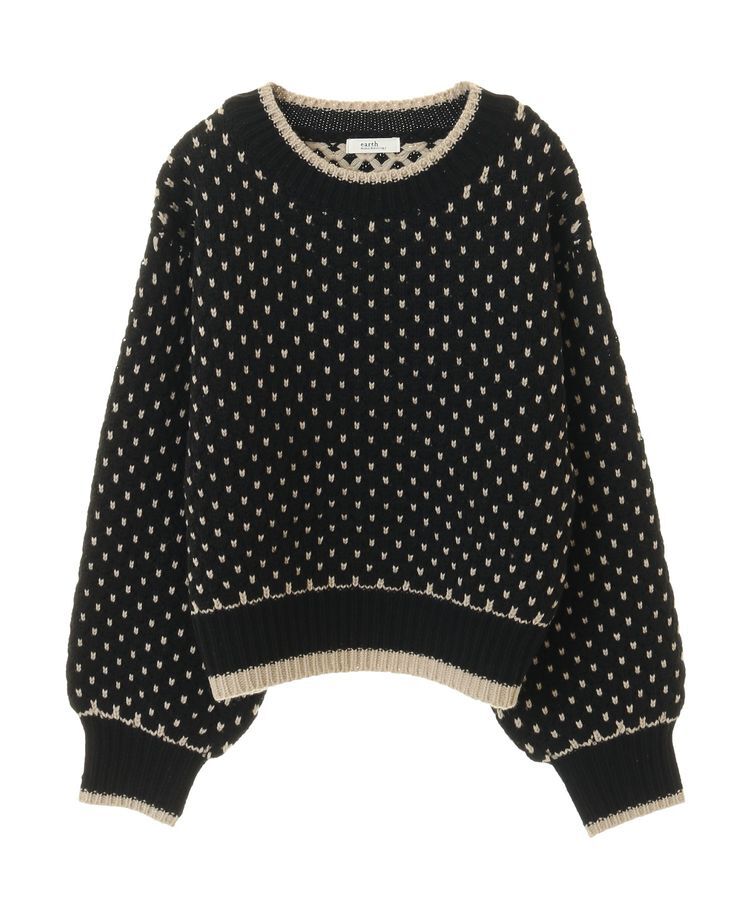 earth music&ecology「ポコポコジャガードニットプルオーバー」|ニット・セーター|