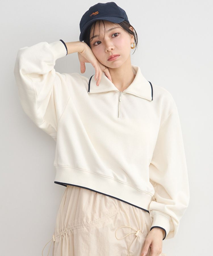 earth music&ecology「ハーフジップラインプルオーバー」|スウェット・ジャージ|