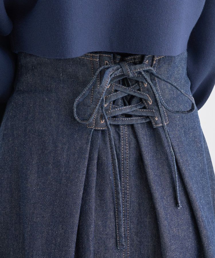 earth music&ecology「フロントZIPデニムスカート」|フレア|