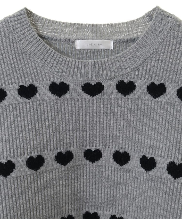 Green Parks「・swing by ハートクルーネックニット」|ニット・セーター|