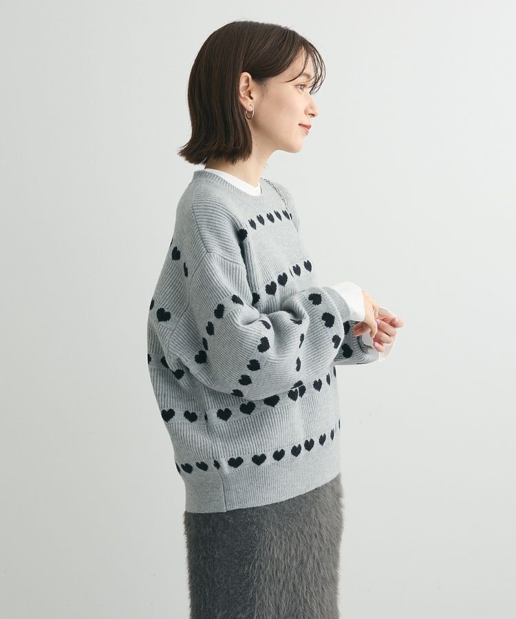 Green Parks「・swing by ハートクルーネックニット」|ニット・セーター|