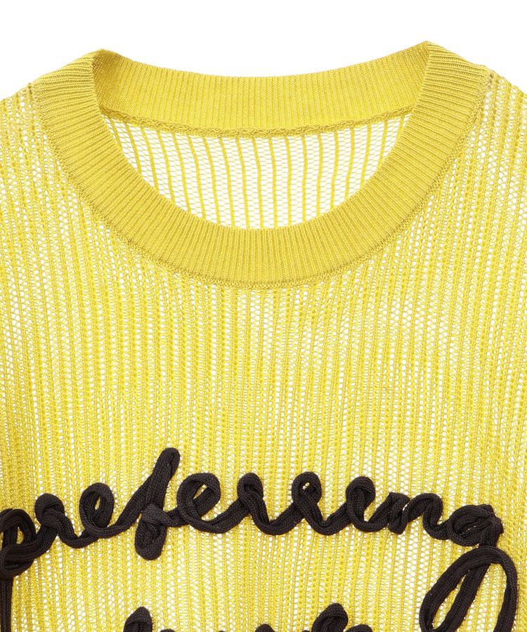 armonia「テープロゴ透かしニットプルオーバー」|Tシャツ・カットソー|