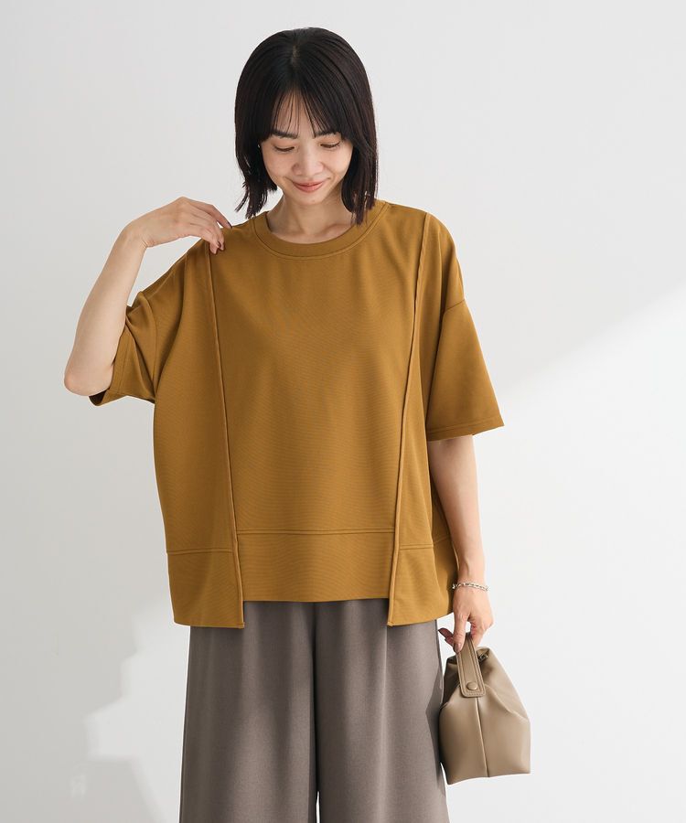 Green Parks「テープパイピングリップルプルオーバー」|Tシャツ・カットソー|Yellow