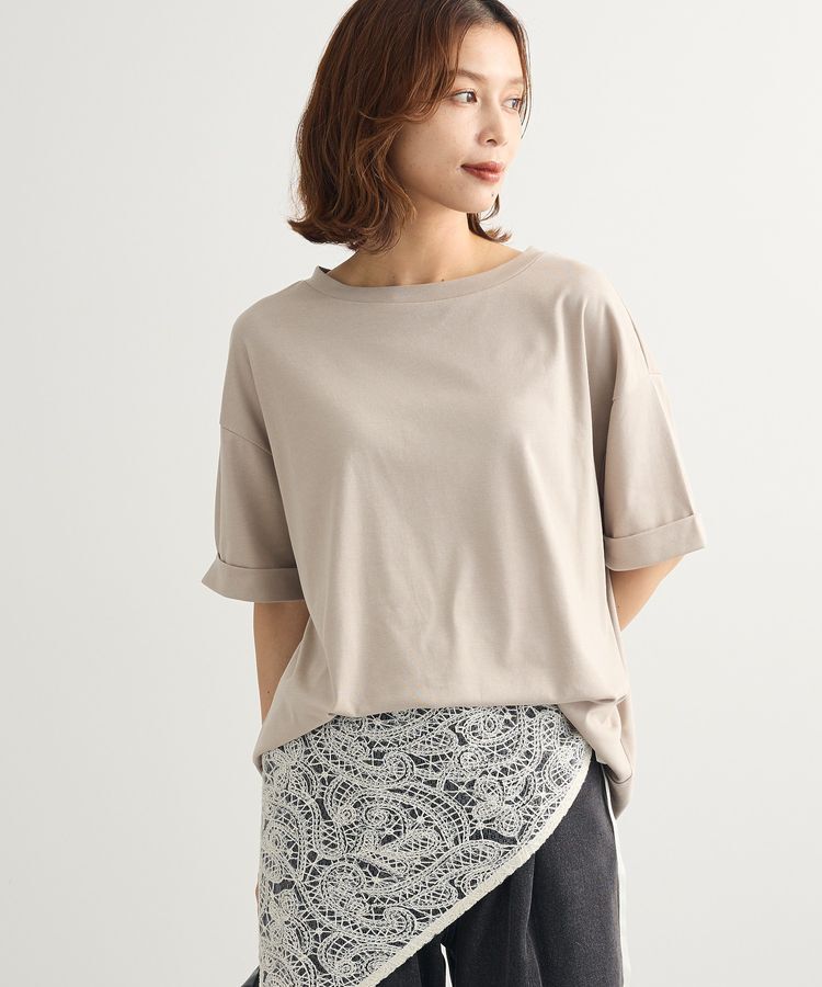 Green Parks「・swing by シルケットオーバーサイズTEE」|Tシャツ・カットソー|Gray Beige