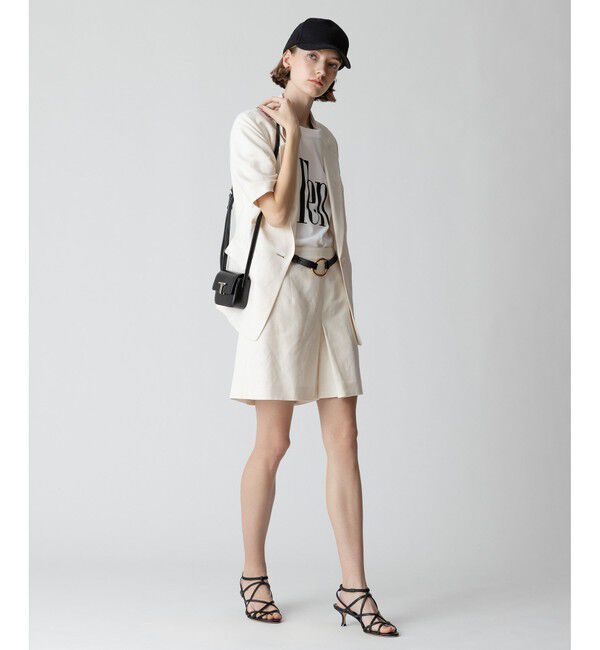 allureville「【セットアップ対応可能】リネンコンシャークスキンショートパンツ」|その他|